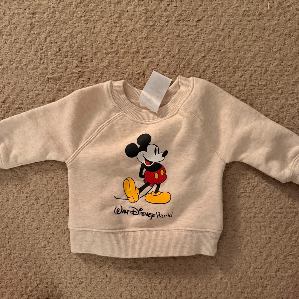 Disney Baby Mickey Mouse Walt Disney World Cream Heather Sweatshirt 3-6M